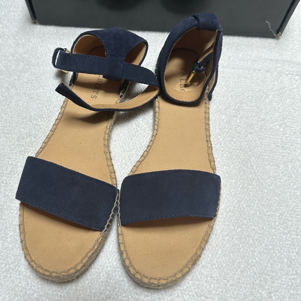 Talbots Ivy Espy Wrap sandals, indigo blue size 7